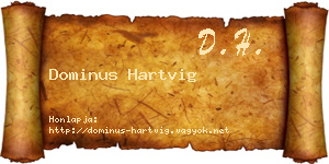 Dominus Hartvig névjegykártya